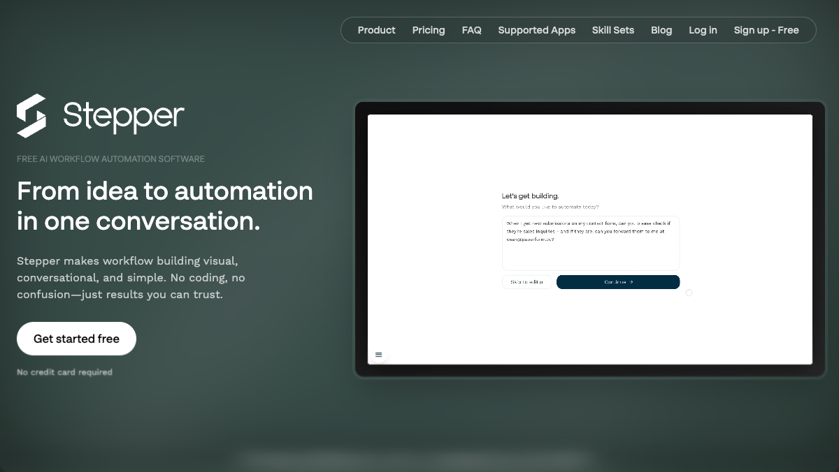 Stepper homepage